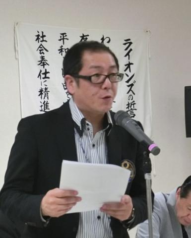 2014〜15年度の顔々。PR情報副委員長L眞野一智。