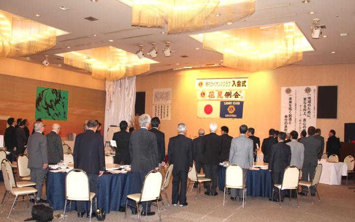 入会式・花見例会の様子