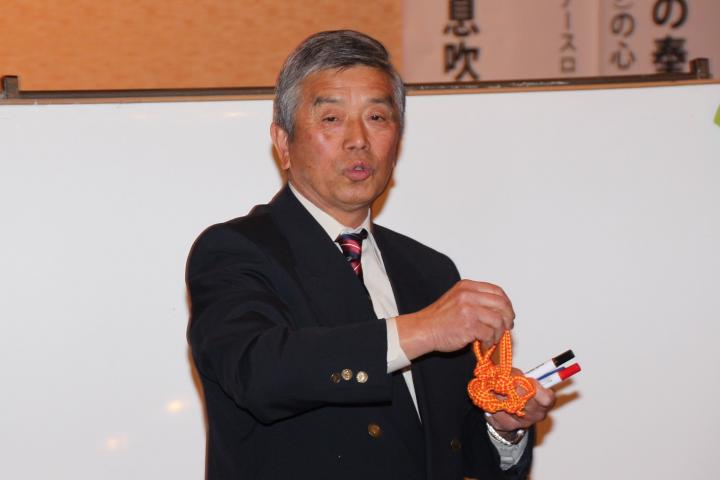 【ゲストスピーチ】をする 三木田乗馬学校校長　三木田 照明氏