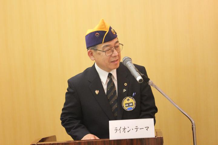 会長Ｌ田畑隆章からは、入会歓迎の言葉をいただきました。