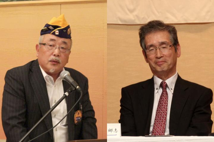 スポンサーのL半田朋雄とこの度入会したL野上郷志氏。