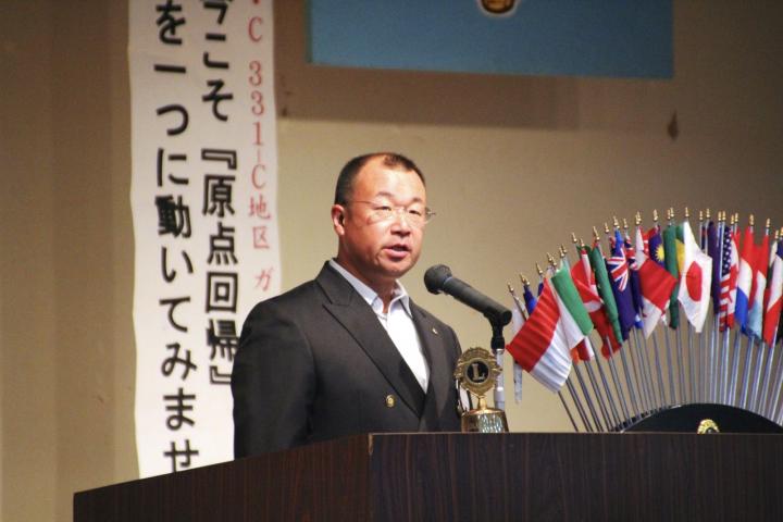 開会と閉会宣言は、新冠LC会長中山智仁が担当した。
