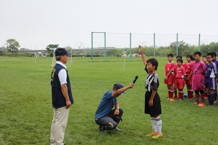 選手宣誓　　高静サッカースポーツ少年団 　　佐々木 奏汰キャブテン　